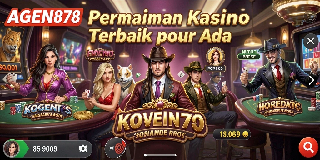 Tampilan permainan kasino yang mengasyikkan di AGEN878.