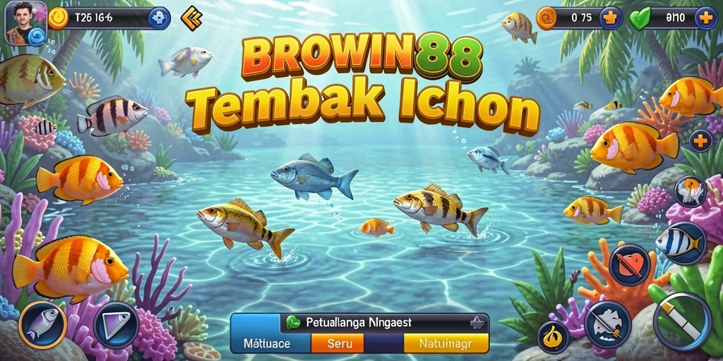 Screenshot gameplay BROWIN88 menampilkan aksi seru Tembak Ikan.