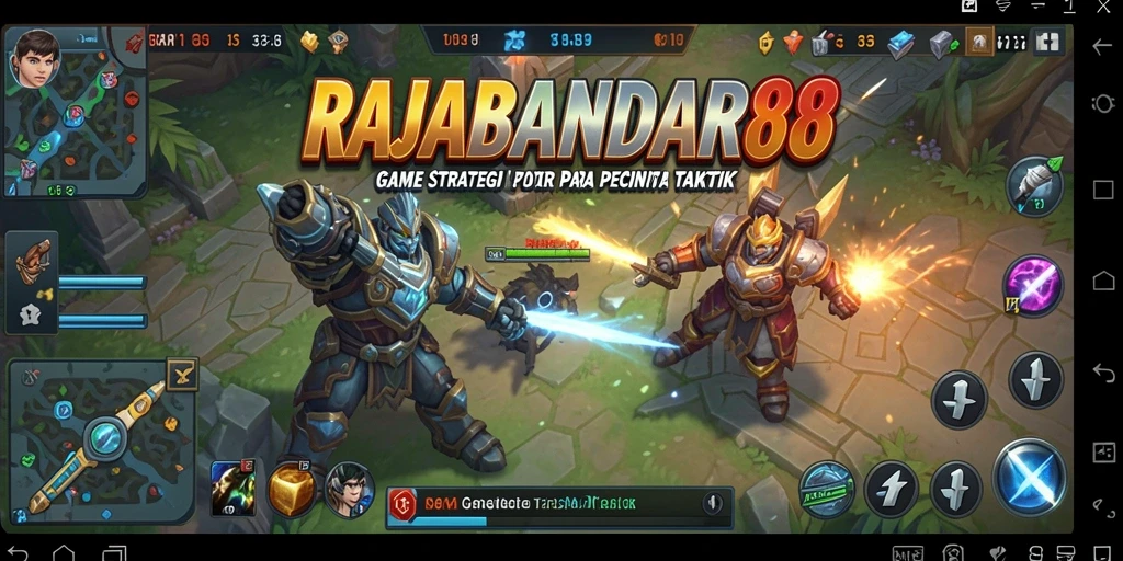Tampilan gameplay mengesankan dari RAJABANDAR88 dalam pertarungan strategi.