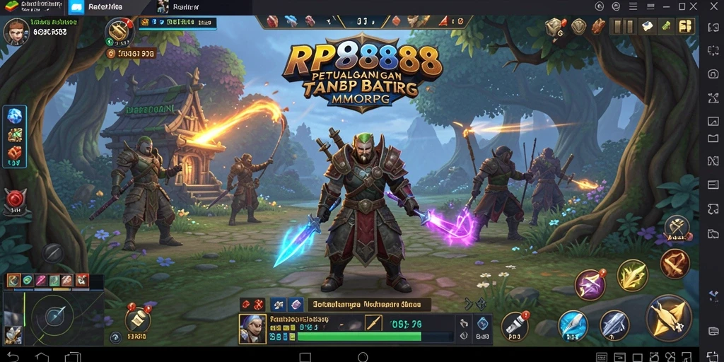 Screenshot gameplay RP8888 yang menampilkan aksi seru dalam petualangan MMORPG.