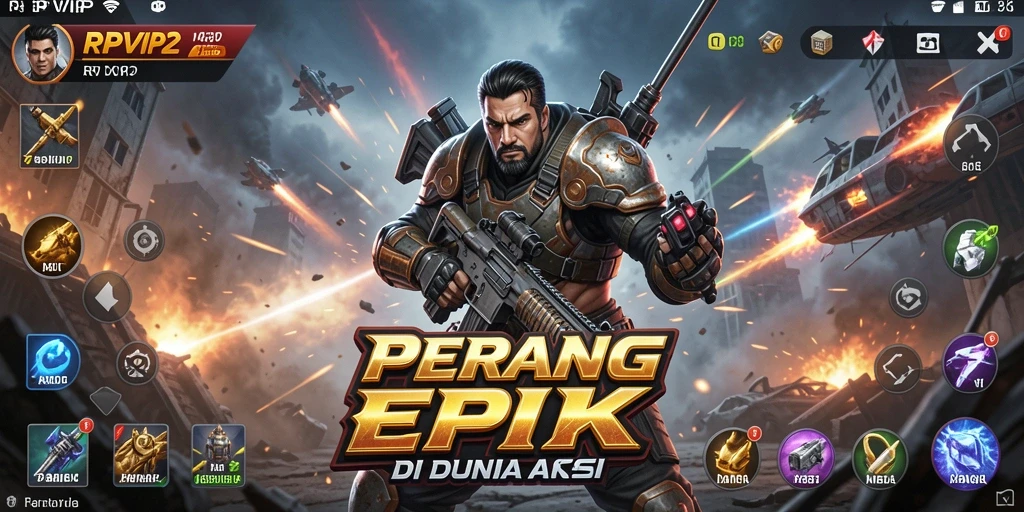 Screenshot RPVIP2 menampilkan aksi seru dalam pertempuran.